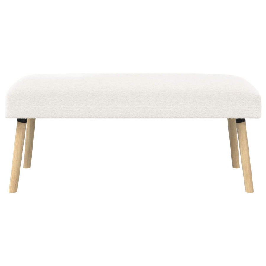 Bank Effen Crèmekleurig 110 x 40 x 46 cm Bouclé