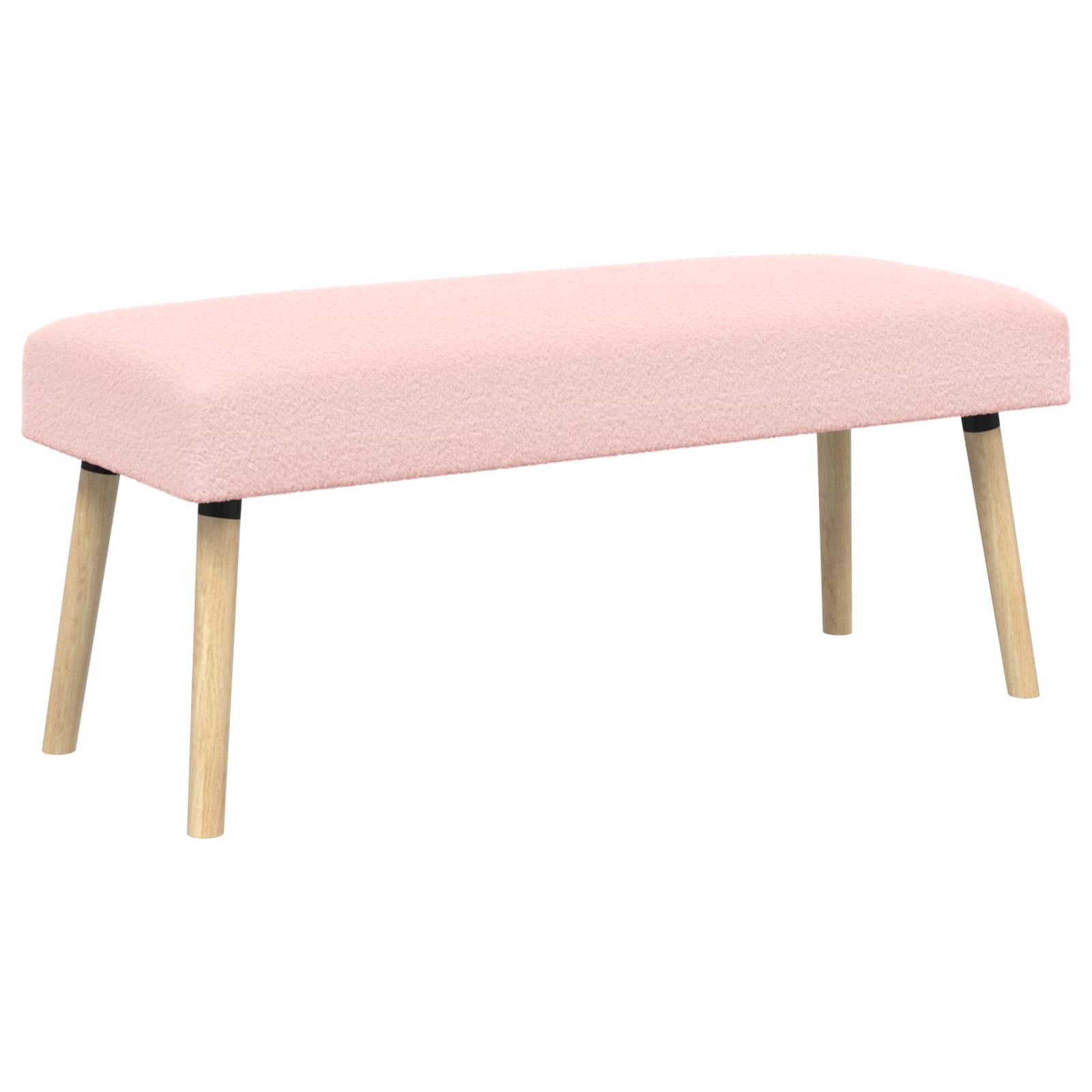 Bank Effen Roze 110 x 40 x 46 cm Bouclé
