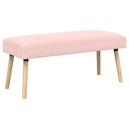 Bank Effen Roze 110 x 40 x 46 cm Bouclé
