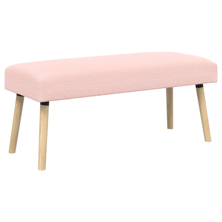Bank Effen Roze 110 x 40 x 46 cm Bouclé