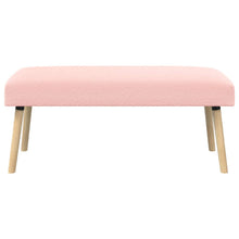 Bank Effen Roze 110 x 40 x 46 cm Bouclé