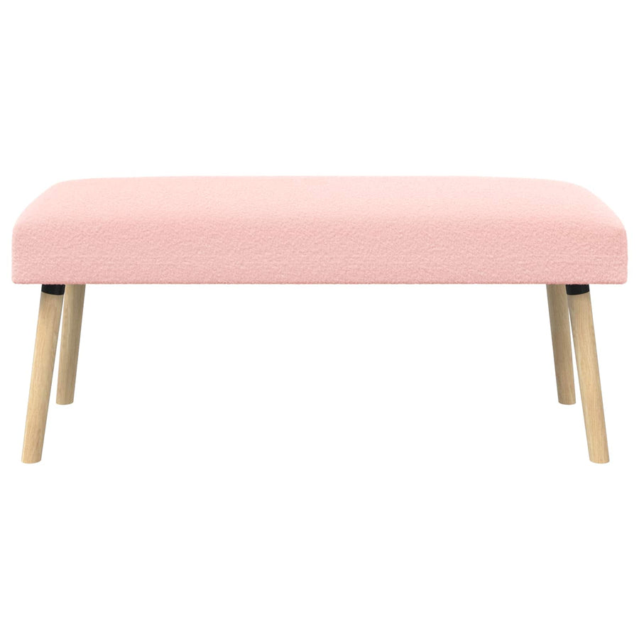 Bank Effen Roze 110 x 40 x 46 cm Bouclé