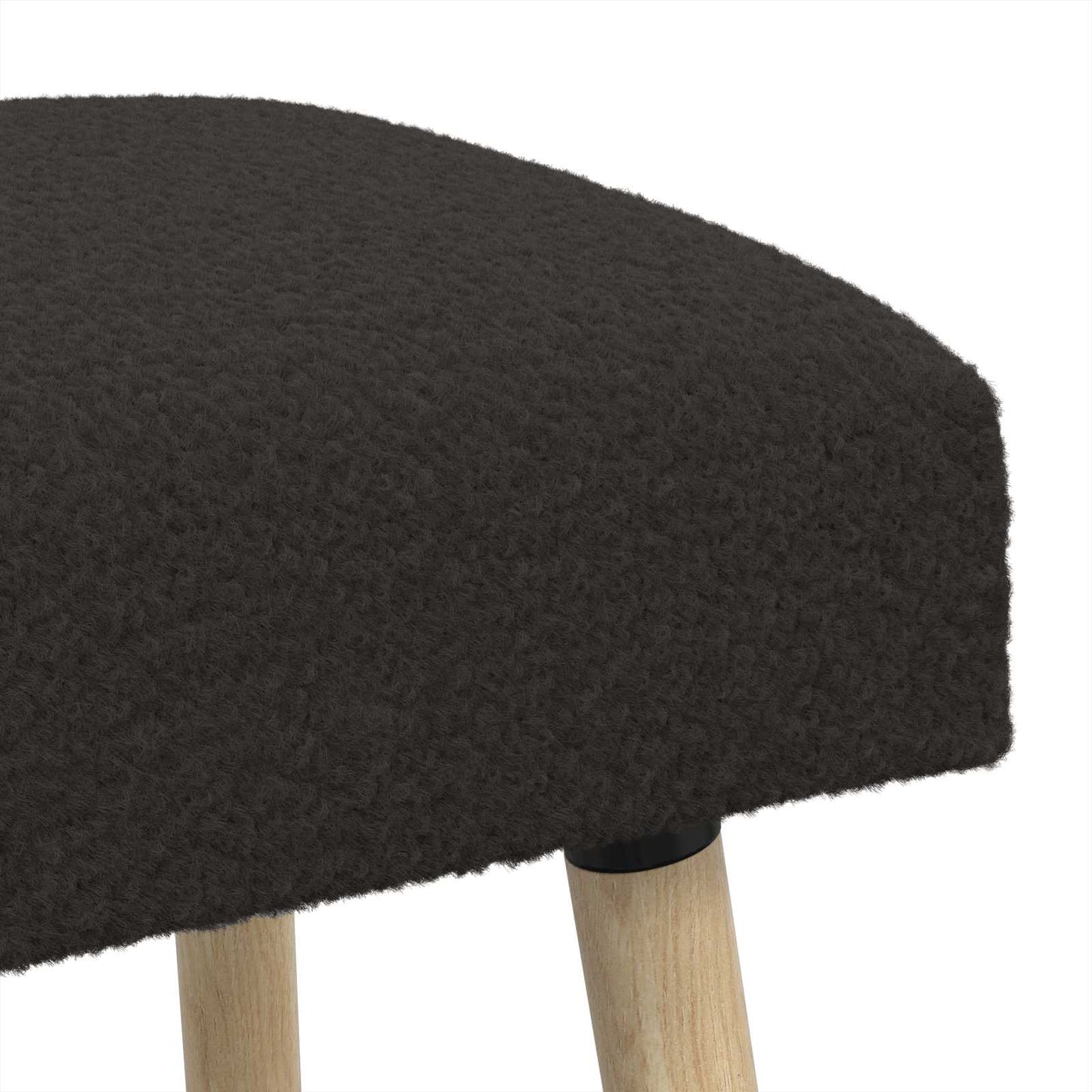 Bank Effen Zwart 110 x 40 x 46 cm Bouclé