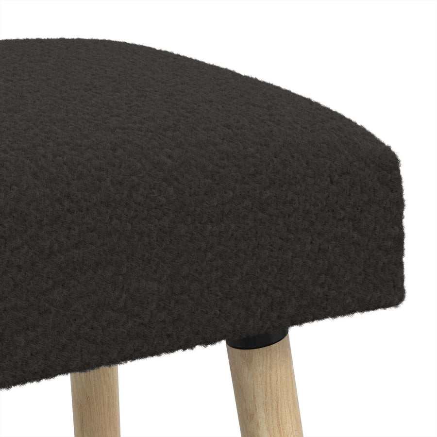 Bank Effen Zwart 110 x 40 x 46 cm Bouclé
