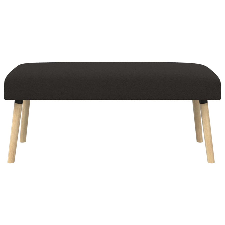 Bank Effen Zwart 110 x 40 x 46 cm Bouclé