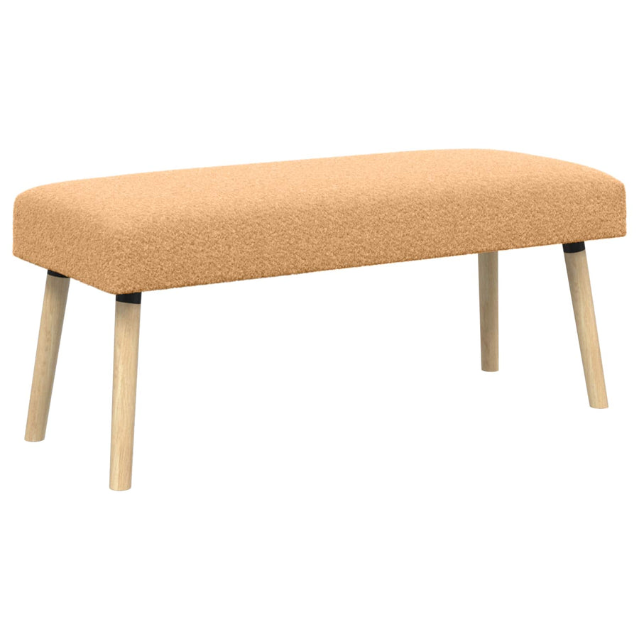 Bank Effen Beige 110 x 40 x 46 cm Bouclé