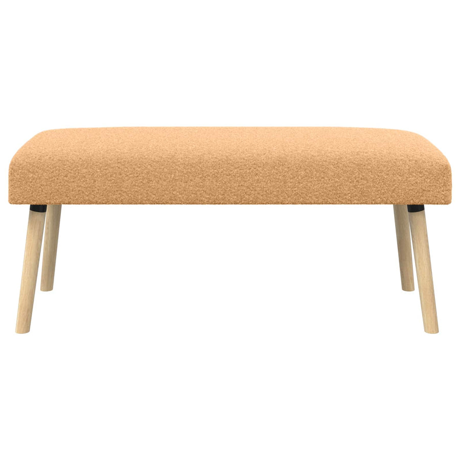 Bank Effen Beige 110 x 40 x 46 cm Bouclé