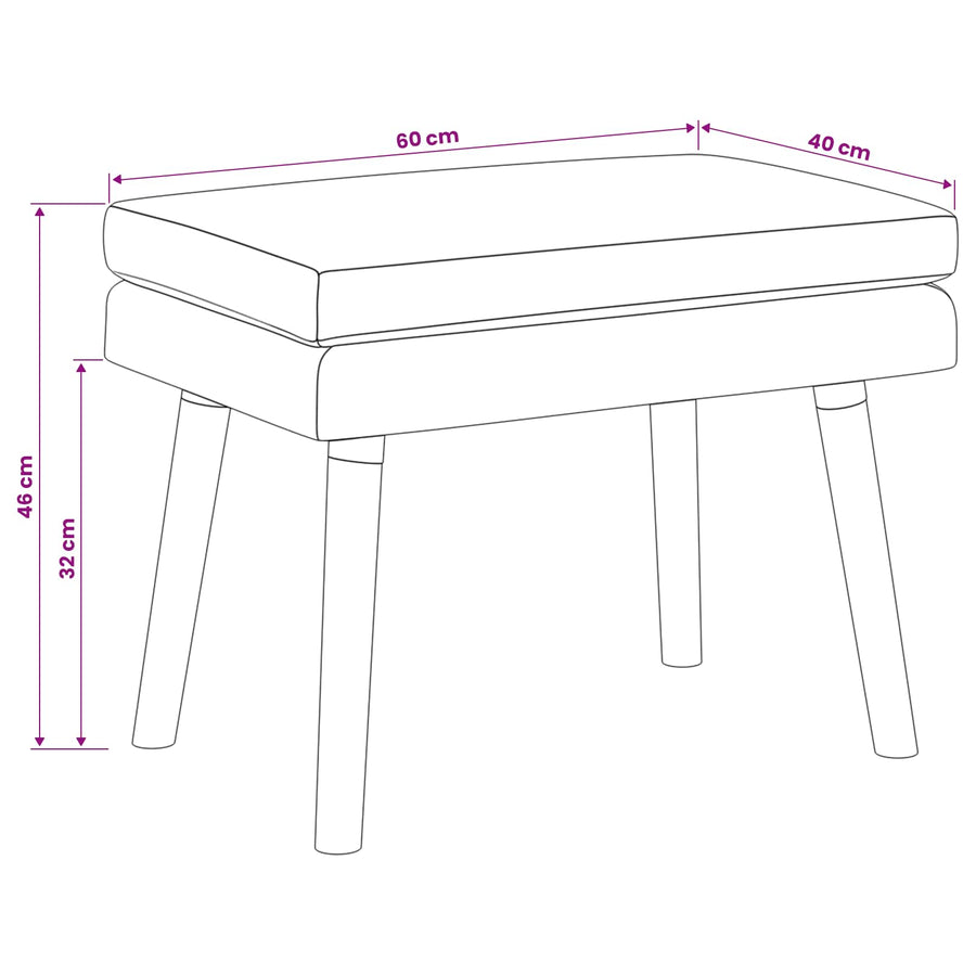 Dubbel Laagige Bank Donkergrijs 60 x 40 x 46 cm Stof