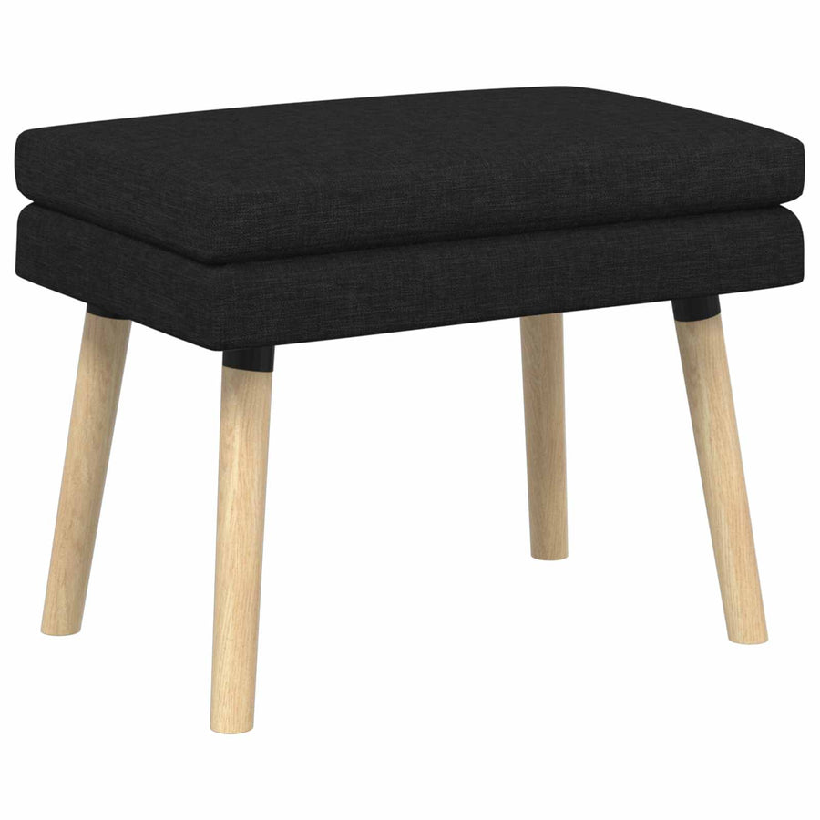 Dubbel Laagige Bank Zwart 60 x 40 x 46 cm Stof