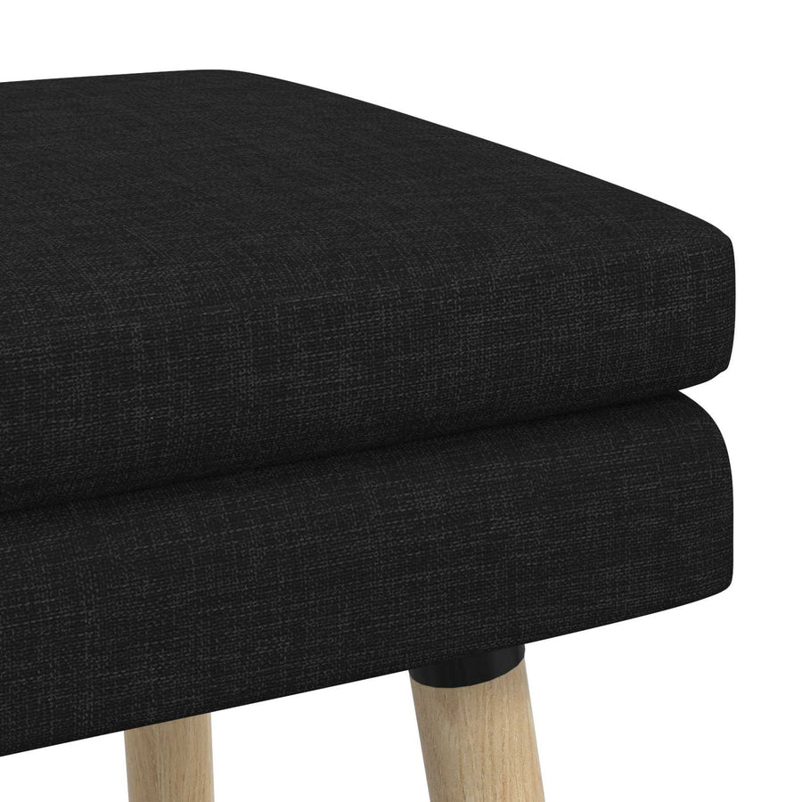 Dubbel Laagige Bank Zwart 80 x 40 x 47 cm Stof