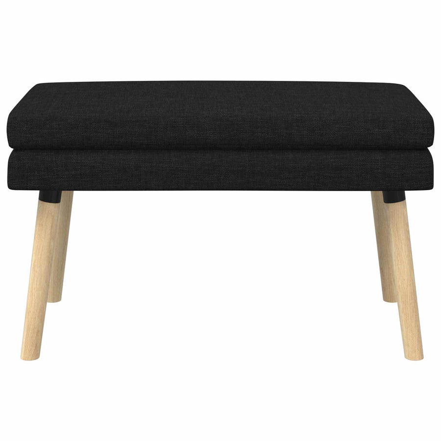 Dubbel Laagige Bank Zwart 80 x 40 x 47 cm Stof