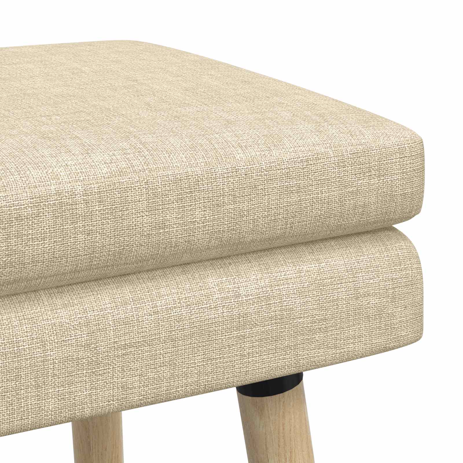 Dubbel Laagige Bank Crèmekleurig 80 x 40 x 47 cm Stof