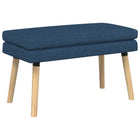 Bank blauw 80x40x47 cm stof
