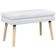 Bank wit 80x40x47 cm stof
