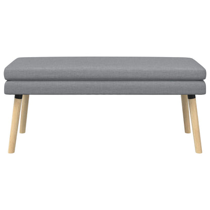 Dubbel Laagige Bank Lichtgrijs 110 x 40 x 47 cm Stof