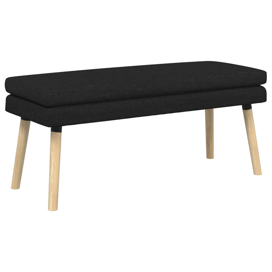 Dubbel Laagige Bank Zwart 110 x 40 x 47 cm Stof