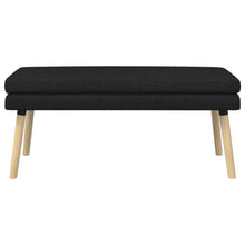 Dubbel Laagige Bank Zwart 110 x 40 x 47 cm Stof