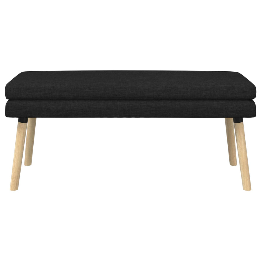 Dubbel Laagige Bank Zwart 110 x 40 x 47 cm Stof