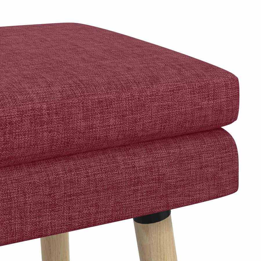 Dubbel Laagige Bank Wijnrood 110 x 40 x 47 cm Stof