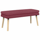Bank wijnrood 110x40x47 cm stof