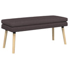 Bank donkerbruin 110x40x47 cm stof