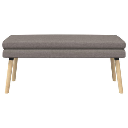 Dubbel Laagige Bank Taupe 110 x 40 x 47 cm Stof