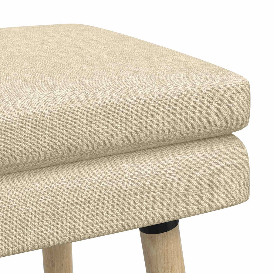 Dubbel Laagige Bank Crèmekleurig 110 x 40 x 47 cm Stof