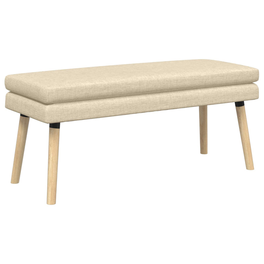 Dubbel Laagige Bank Crèmekleurig 110 x 40 x 47 cm Stof