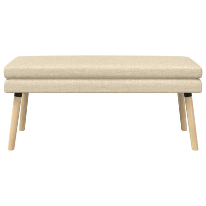 Dubbel Laagige Bank Crèmekleurig 110 x 40 x 47 cm Stof