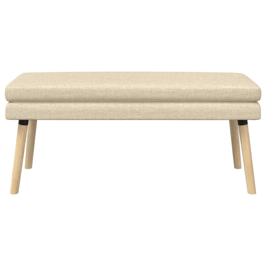 Dubbel Laagige Bank Crèmekleurig 110 x 40 x 47 cm Stof