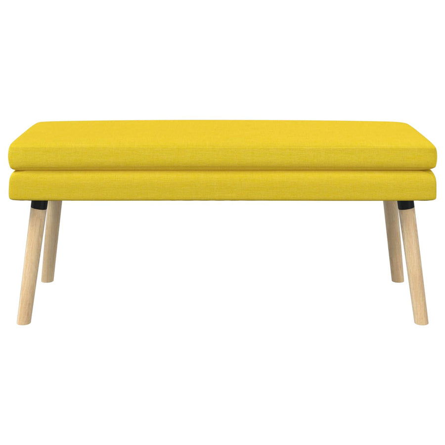 Dubbel Laagige Bank Lichtgeel 110 x 40 x 47 cm Stof