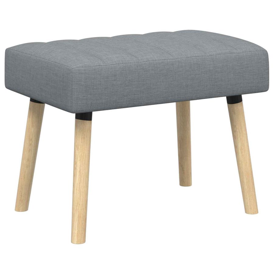Kanaal-geplooide bank Lichtgrijs 60 x 40 x 45 cm Stof