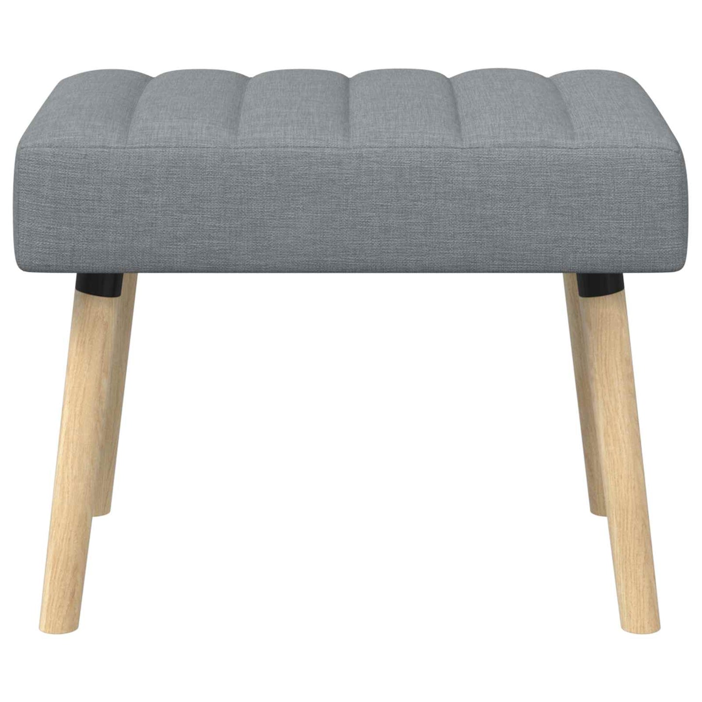 Kanaal-geplooide bank Lichtgrijs 60 x 40 x 45 cm Stof