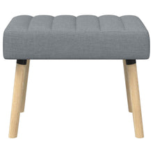 Kanaal-geplooide bank Lichtgrijs 60 x 40 x 45 cm Stof