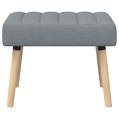Kanaal-geplooide bank Lichtgrijs 60 x 40 x 45 cm Stof