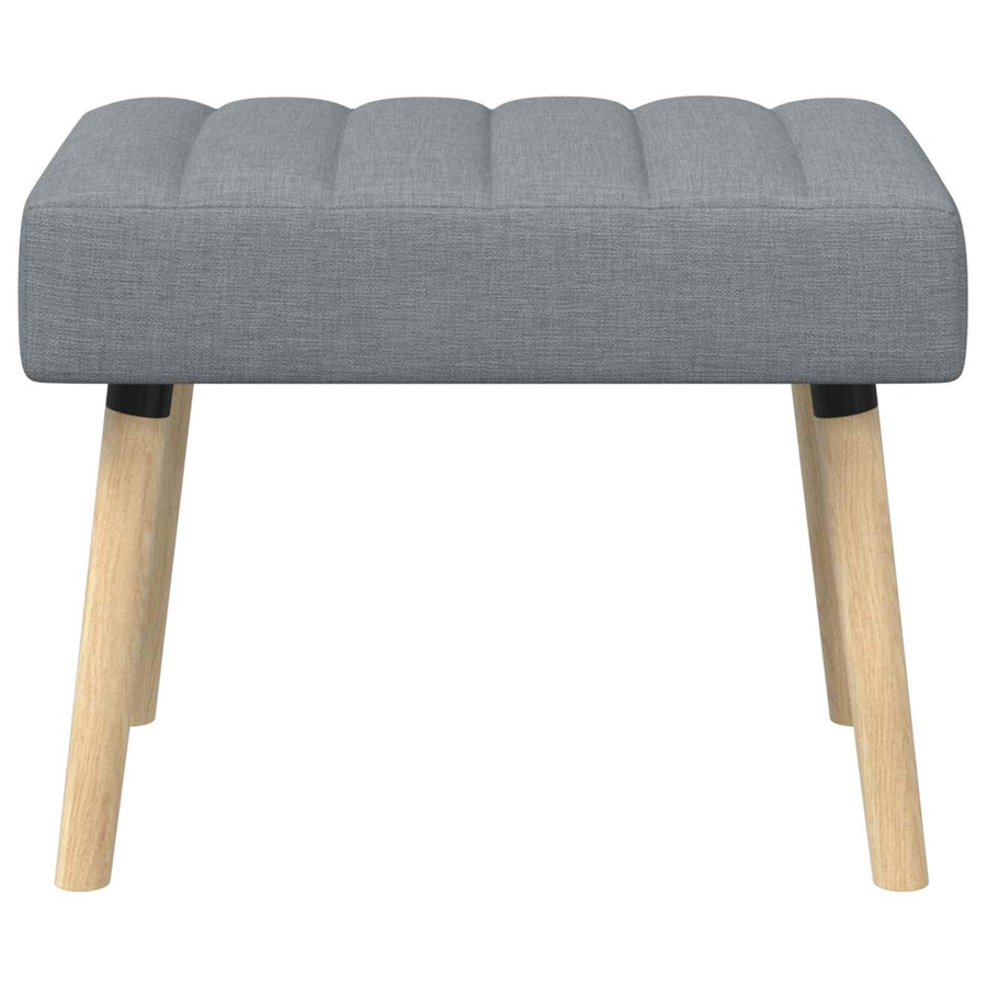 Kanaal-geplooide bank Lichtgrijs 60 x 40 x 45 cm Stof