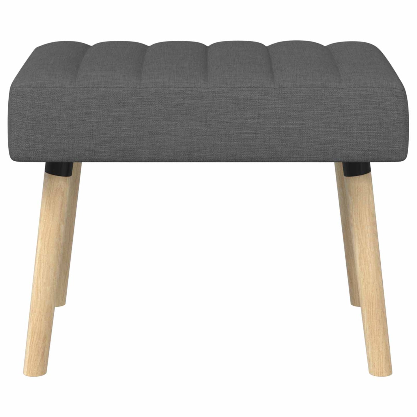 Kanaal-geplooide bank Donkergrijs 60 x 40 x 45 cm Stof