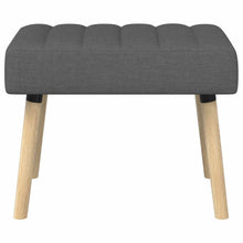 Kanaal-geplooide bank Donkergrijs 60 x 40 x 45 cm Stof