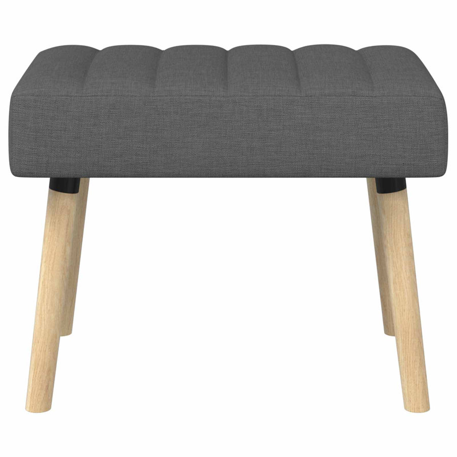 Kanaal-geplooide bank Donkergrijs 60 x 40 x 45 cm Stof