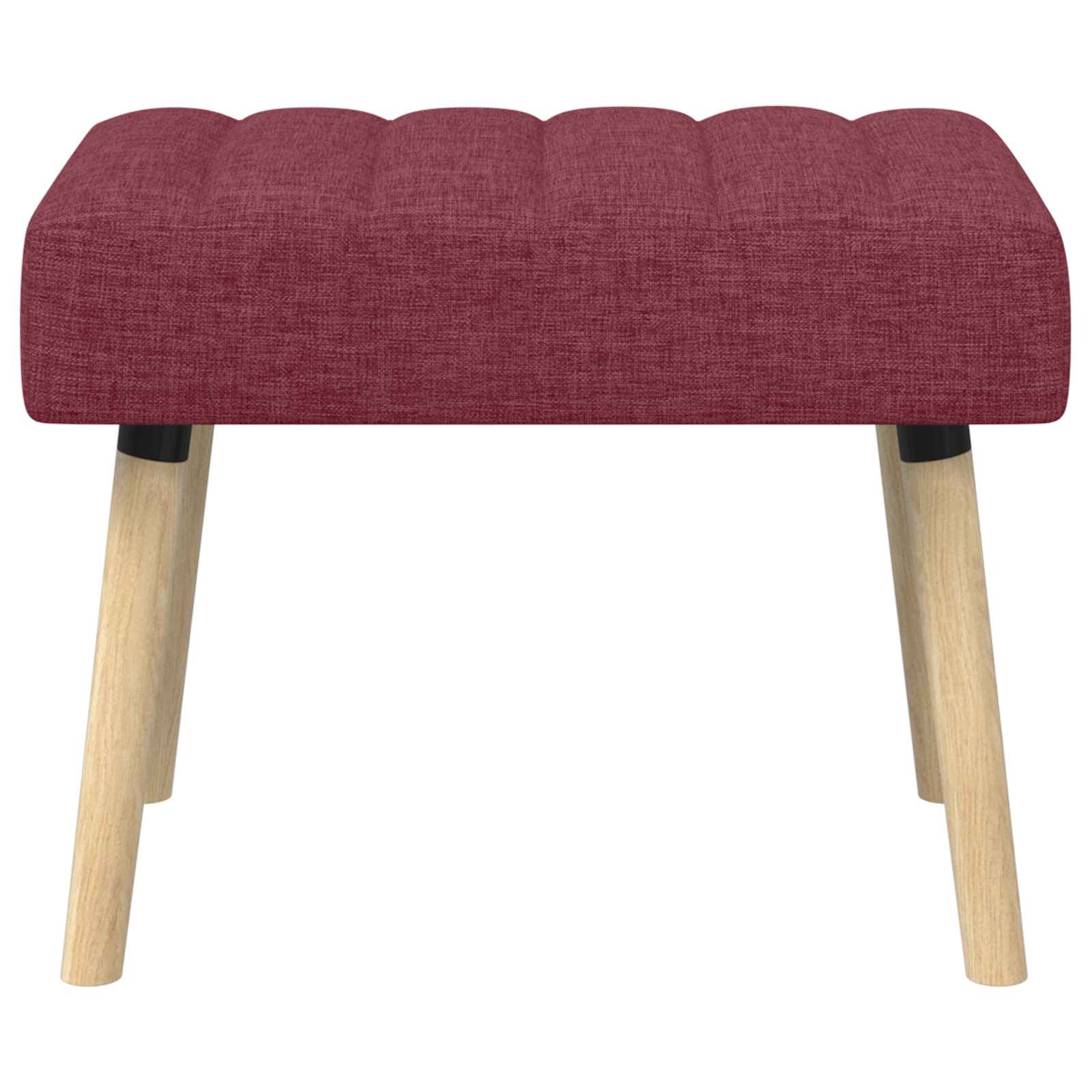 Kanaal-geplooide bank Wijnrood 60 x 40 x 45 cm Stof