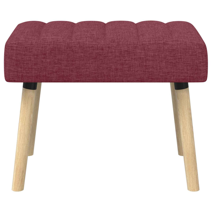 Kanaal-geplooide bank Wijnrood 60 x 40 x 45 cm Stof