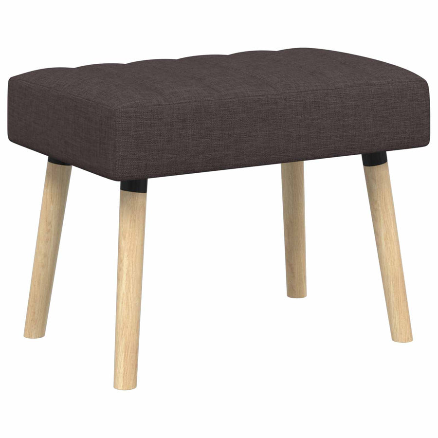 Kanaal-geplooide bank Donkerbruin 60 x 40 x 45 cm Stof