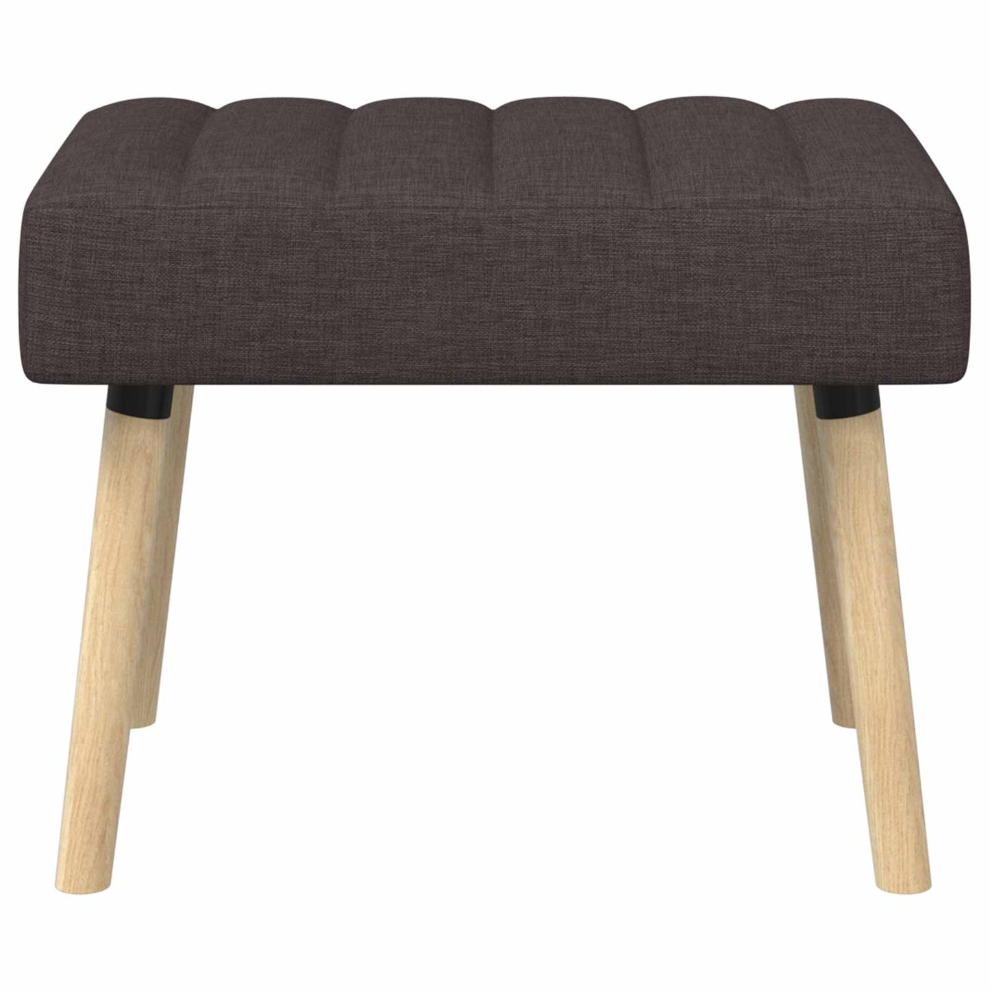 Kanaal-geplooide bank Donkerbruin 60 x 40 x 45 cm Stof