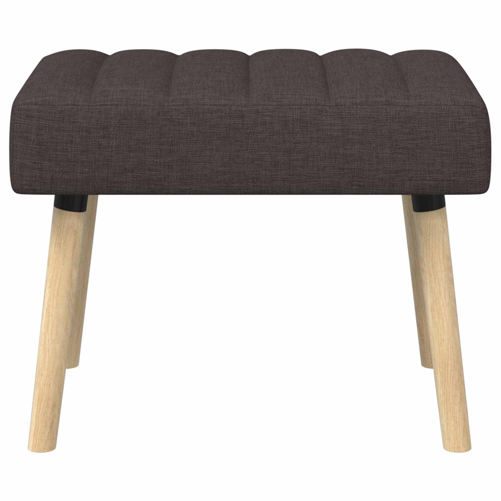 Kanaal-geplooide bank Donkerbruin 60 x 40 x 45 cm Stof