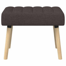 Kanaal-geplooide bank Donkerbruin 60 x 40 x 45 cm Stof