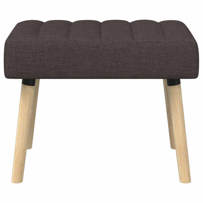 Kanaal-geplooide bank Donkerbruin 60 x 40 x 45 cm Stof