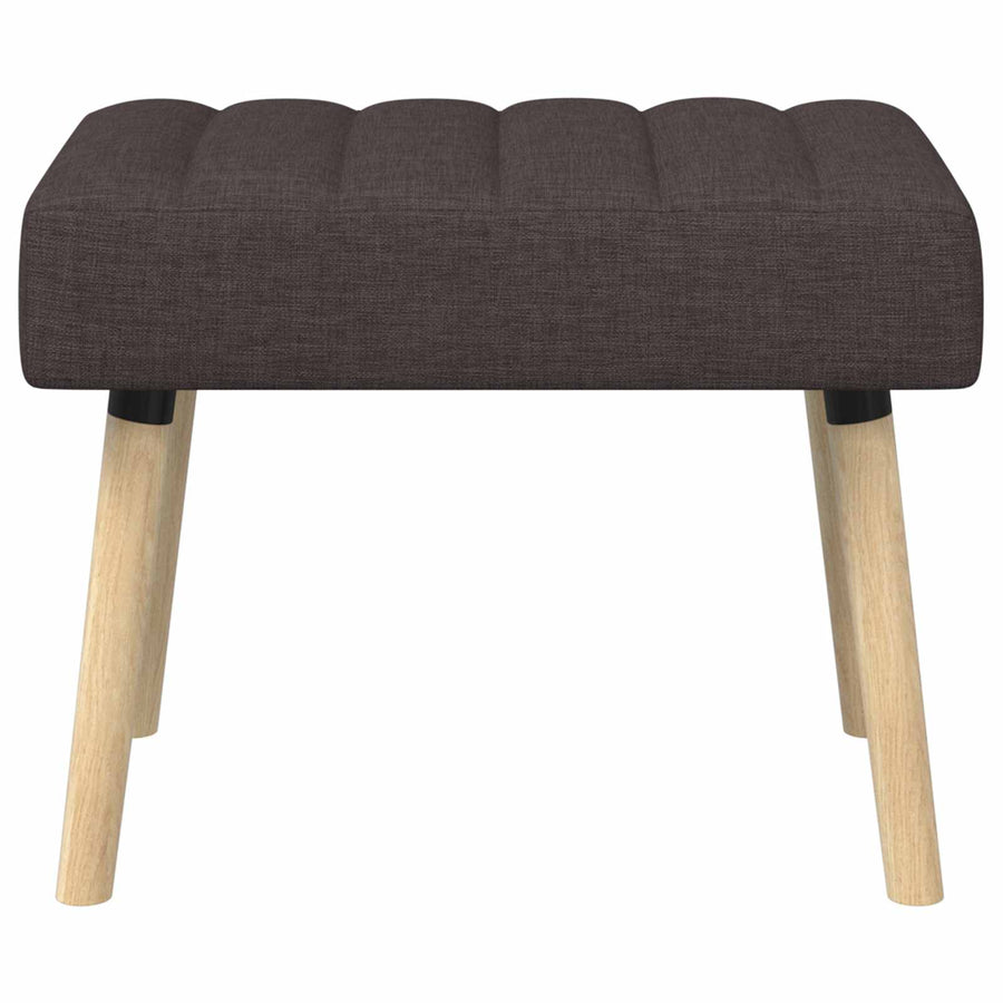 Kanaal-geplooide bank Donkerbruin 60 x 40 x 45 cm Stof