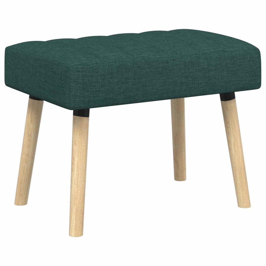 Kanaal-geplooide bank Donkergroen 60 x 40 x 45 cm Stof