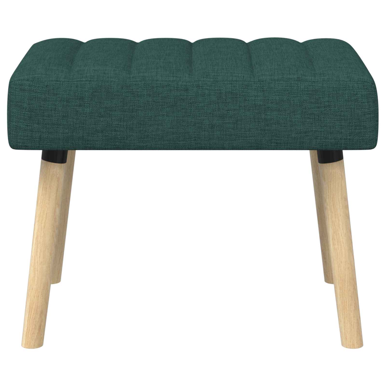 Kanaal-geplooide bank Donkergroen 60 x 40 x 45 cm Stof