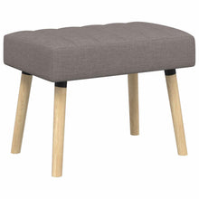Kanaal-geplooide bank Taupe 60 x 40 x 45 cm Stof